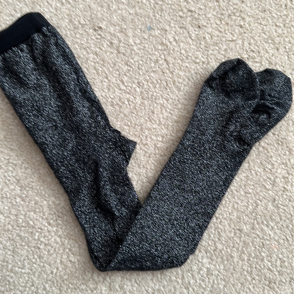 Hanna Andersson Black Glitter Footed Tights 90/100